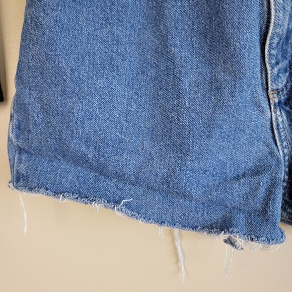Vintage Double L.L. Bean Jean Shorts Comfort Elastic Waist High Rise Cutoff 4 - Picture 5 of 11